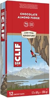 CLIF Bar Energy Bars/Nutritional Protein Bar (12 x 68g), Source of Plant Based Protein, Chocolate Chip