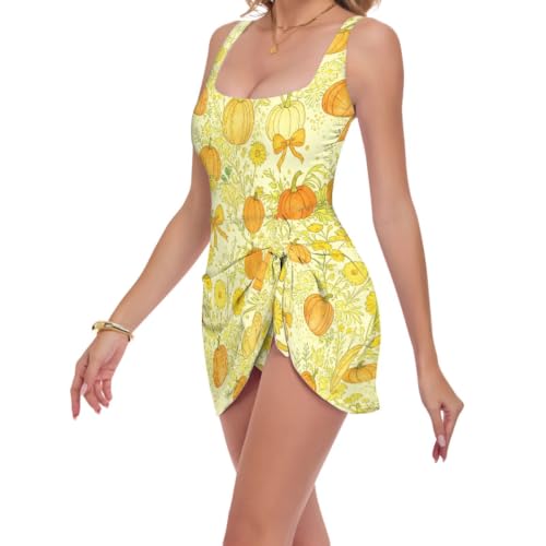 Maillot de bain une pièce push up pour femme au style floral et esthétique d'automne