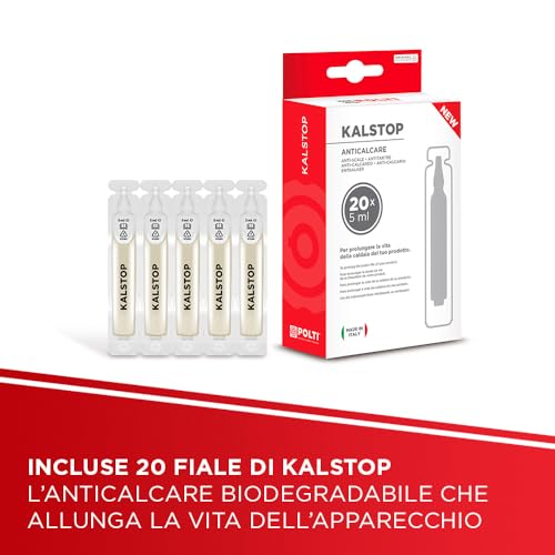 Polti Vaporetto Eco Pro 3.0 Kalstop, 20 Fiale Di Kalstop Anticalcare, Pulitore A Vapore Con Caldaia E Tappo Di Sicurezza, Potenza Max 2000 W, Serbatoio 2 L, 9 Accessori Inclusi, Made In Italy, Grigio - 5