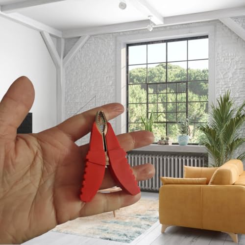 Image of Insulated Alligator Clips 50A Crocodile Clamps Electrical Test Clamps Clips Battery Cable Clips Clamp 2Pcs Red, 2Pcs Black