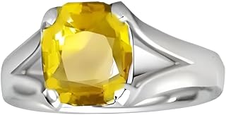Ptm 925 Sterling Silver Yellow Sapphire (Pukhraj) 3.25 Ratti to 10.25 Ratti Or 3 cts to 9.35 cts Astrological Gemstone Bis... Price In India