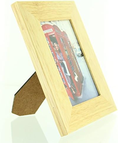 SHOP AWARDS AND GIFTS Wooden Picture Frame for Family Photo, Wedding, Birthday, Anniversary, Alderwood, Holds 4 x 6 Inch Photograph, 6-1/2 x 8-1/2 Inch, Plain