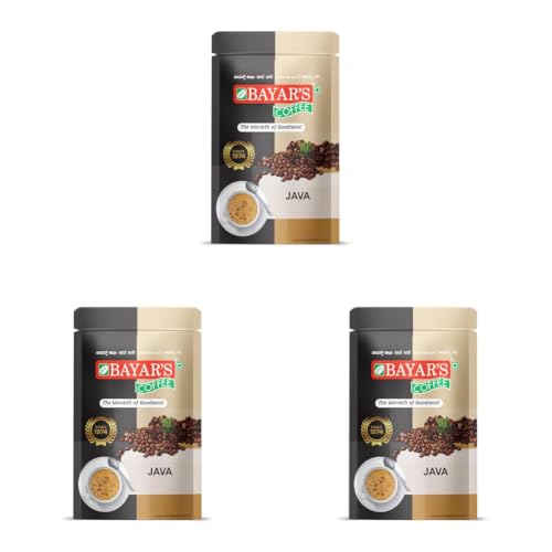 Image of Bayar's Coffee Java Filter Coffee Powder 500g | Traditional South Indian Taste with 80% Coffee & 20% Chicory | Freshly Roasted & Ground for Rich Aroma & Taste (1, 500) (Pack of 3)