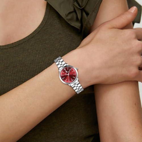 Image of Sapphero Ladies Watch Easy to Read Wristwatch, Women's Quartz Watch with Stainless Steel Strap, 5 ATM Waterproof, Classic Elegance Women Business Waterproof Watch