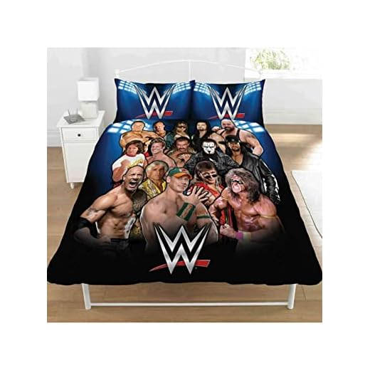WWE Legends single duvet cover set Bettwäsche-Set 6 WWE Legends Bettbezug-Set, 50% Baumwolle, 50% Polyester, Mehrfarbig, Doppelbettbezug, 200 x 200 cm