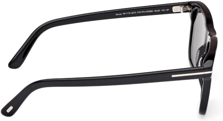 Tom Ford Barron Polarized Smoke Square Men's Sunglasses FT1179 01D 54