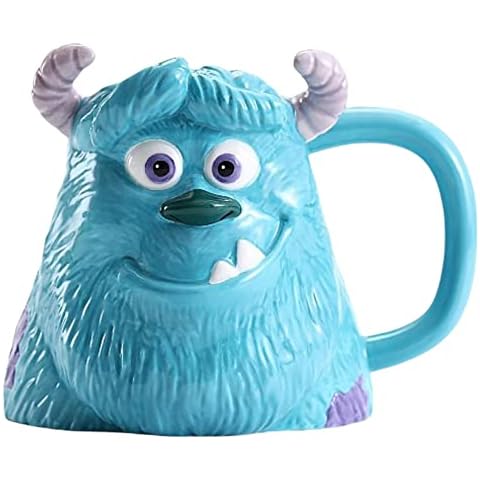 Caribou Living 3D Monsters Inc Mike & Sully Mug Cup Novelty Design for Hot Drinks Coffee Tea Hot Chocolate (Sully) Cover