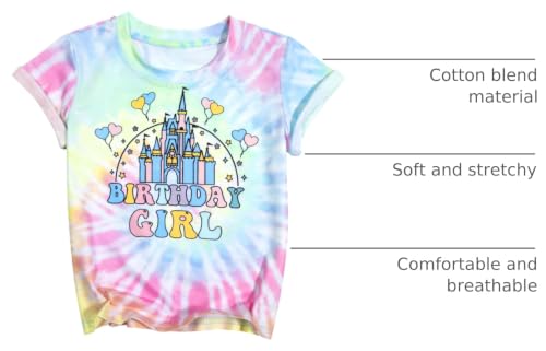 Image of Birthday Girl Shirt Magical Castle Tshirt Birthday Shirts for Kids Funny Birthday Party Gift Tees Cute Graphic Tops