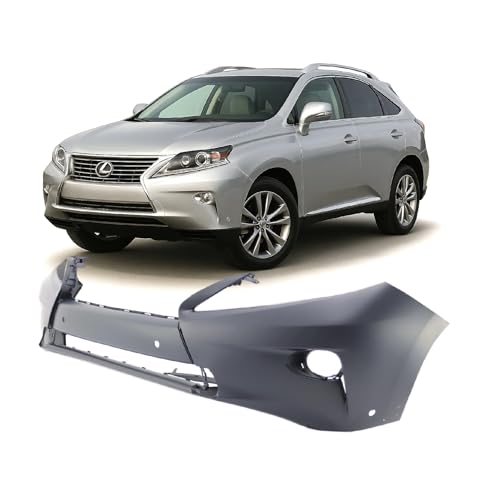 Image of FitParts Compatible with Lexus RX450h, RX350 2013-2015 Front Bumper Cover | Primed, With Parking Sensor Holes, Without Headlight Washer Holes, Without Washer Holes, OEM 521190E916, LX1000248