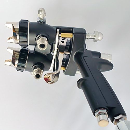 Image of Spray Gun With Double Nozzle | Chrome Dual Head Pneumatic Sprayer | Professional Painting Tools | Pack of 1