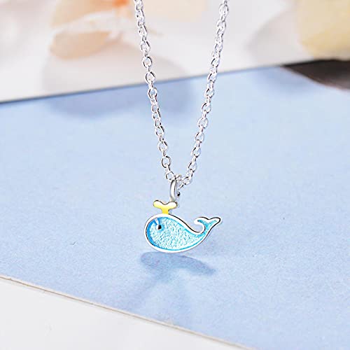 Collier baleine bleue argent 925 lien éternel meilleurs amis - 4