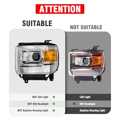 for 2014-2019 GMC Sierra Headlight Assembly 2014-2018 Sierra 1500 ...