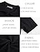 PJ PAUL JONES Mens Polo Shirts V-Neck Knit Ribbed Polos Casual Textured Summer Shirts Short Sleeve Shirts Black