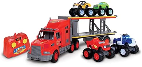 NKOK Blaze and The Monster Machines RC: Transporter with Monster Machines - Nickelodeon, Remote Controlled, 2.4 GHz