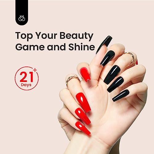 Image of Beetles Gel Base and Top Coat Set 2Pcs 15ml Soak Off Nail Polish | 2 piece gel base and top coat set with glossy finish and soak off formula for DIY manicures.