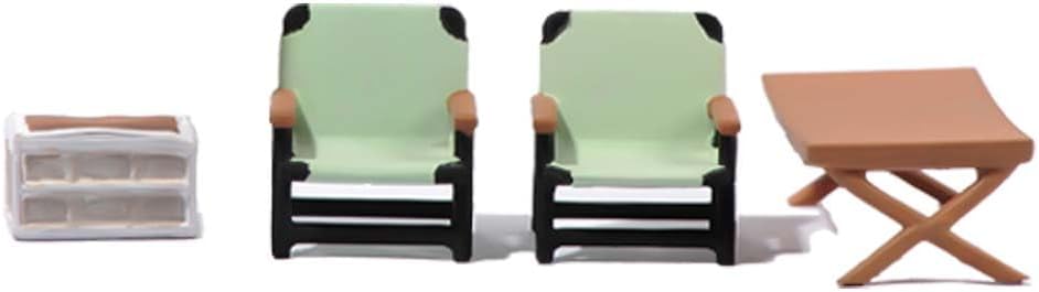 Miniature Figure 1/87 1/64 1/43 1/24 1/18 Scale Male Barbecue Tables Chairs Mini Figurines Doll Model Outdoor Scene Props Display (Painted A, 1/43 Scale)