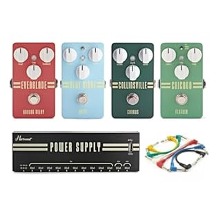 Sound like your indie guitar heroes Dial in amp-like drive, textured delay, deep flanging and shimmering chorus Includes four effects pedals, a power supply and six patch cables Ideal for gigging, recording, and playing at home