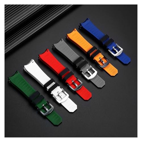 Bracelet montre silicone 20mm bicolore haute résistance pour boîtier Casio Edifice