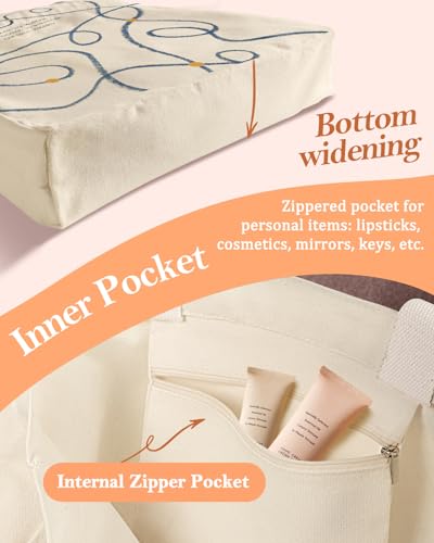 Aesthetic-Heavy-Canvas-Tote-Bag-with-Pocket-for-Women-Cloth-Gusseted-Totes-Bag-with-Pattern-for-Shopping