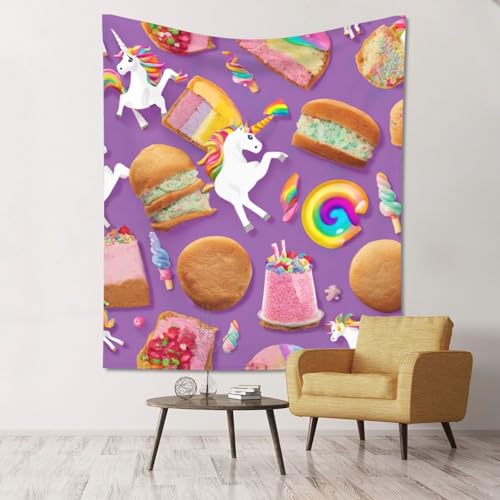 Tapisserie murale Unicorn Food02 SHuWeiD légère pour chambre