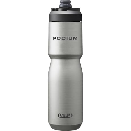 CamelBak Podium Steel Insulated Stainless Steel Bike Water Bottle, Long‑Lasting Cold Hydration for Cycling Performance, 22oz, Stainless