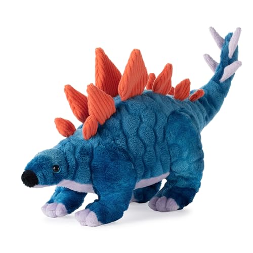 The Petting Zoo Stegosaurus Stuffed Animal Plushie, Gift for Kids, Dinosaur Animals, Blue Dinosaur Plush Toy 12 inches