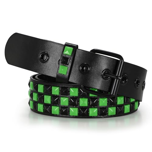 Image of Studded Belt for Women and Men Goth Metal Punk Belt Scene Style Cool Belts for Jeans