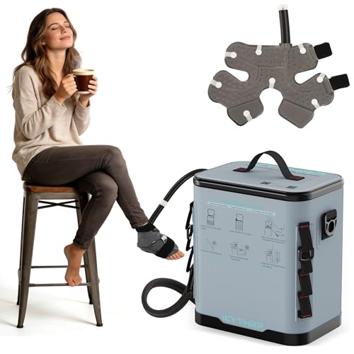 ICYTHRP Ice Machine for Ankle After Surgery, Cold Therapy Machine with Programmable Timer, Replacement Recovery System, Cryotherapy Pain Relief with Ankle-Specific Pad