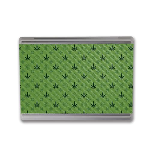 Image of MightySkins Carbon Fiber Skin Compatible with Microsoft Surface Laptop Go 3 (2023) Full Wrap Kit - CBD Green | Protective, Durable Textured Carbon Fiber Finish | Made in The USA