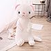 Creativa Meng Mascota hurón Sentado muñeca de Juguete de Felpa (Color : White, Size : 50cm)