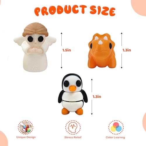 image for NEXT STOP M 50 pcs Animal Figurines, 3D Printed Animal Figurines Set, 