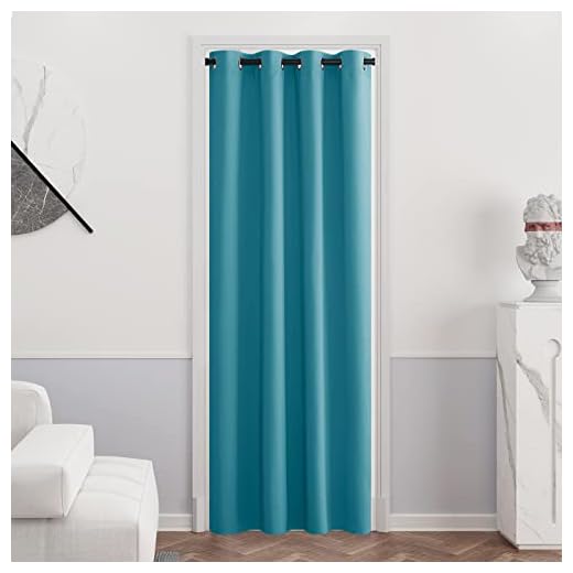 PONY DANCE Cortinas Modernas Azul Turquesa con Ollaos - Cortinas Decoración Ventanas Drapeados para Salon/Separadores Ambientes Dormitorios Oficina Insonorizantes, 1 Panel, 140 x 240 cm (An x L)