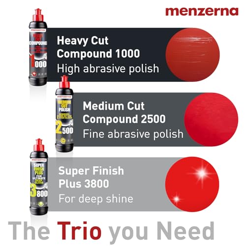 Image of menzerna Polishing Set 8oz - HCC1000, MCC2500 & 3800 | 3-Step System for Scratch Removal, Swirl Elimination & Mirror-Like Finish
