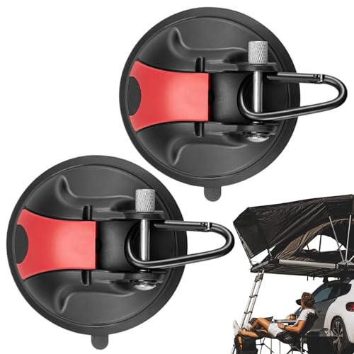 Ganchos de ventosa para exteriores, 2 ganchos grandes con ventosa al vacío, gancho de seguridad portátil para ventana de vidrio, pared de ducha, toldo de coche, barco, trampa de camping, accesorios de