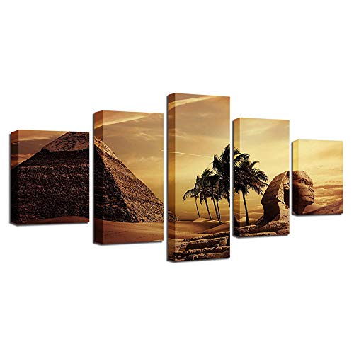 Image sur verre effet toile de pyramide indienne pour une décoration murale luxe