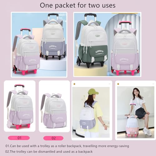 Rolling Backpack,Backpack with Wheels for Boys,Capacity Wheeled Bookbag for School,Roller Backpack3