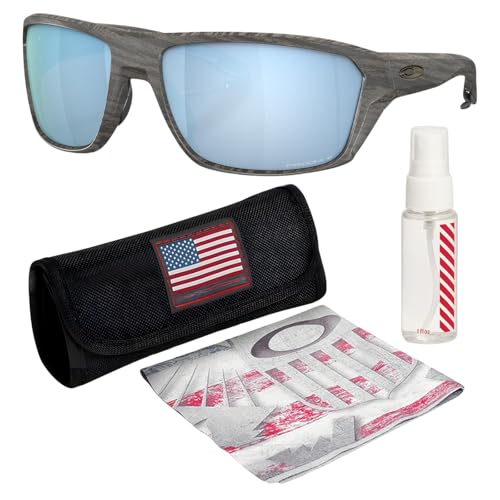 Oakley OO9416 SPLIT SHOT – PRIZM Lens, Polarized Rectangle Shape Sunglasses with Official Eyewear Kit Bundle
