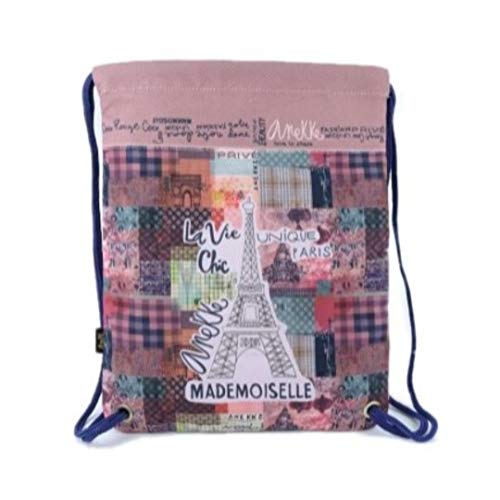Anekke Saco Mochila Textil Paris Letras