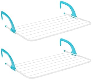 com-four® Sèche-Linge à radiateur 2X - séchoir Suspendu réglable - idéal pour sécher Le Linge sur Le Chauffage ou sur Le Balcon (02 pièces - 68 x 39cm)