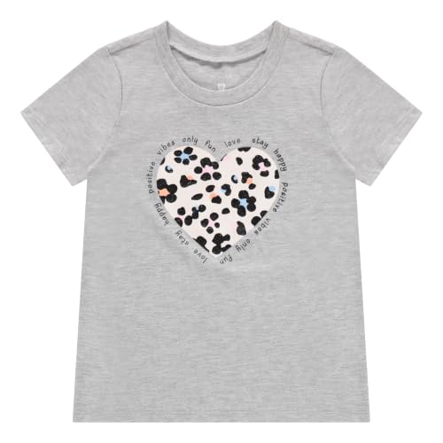 Image of BTween Girls 4 Piece Tops Fashionable Short Sleeve T-Shirt Casual Daily Shirt for Kids Assorted Colors