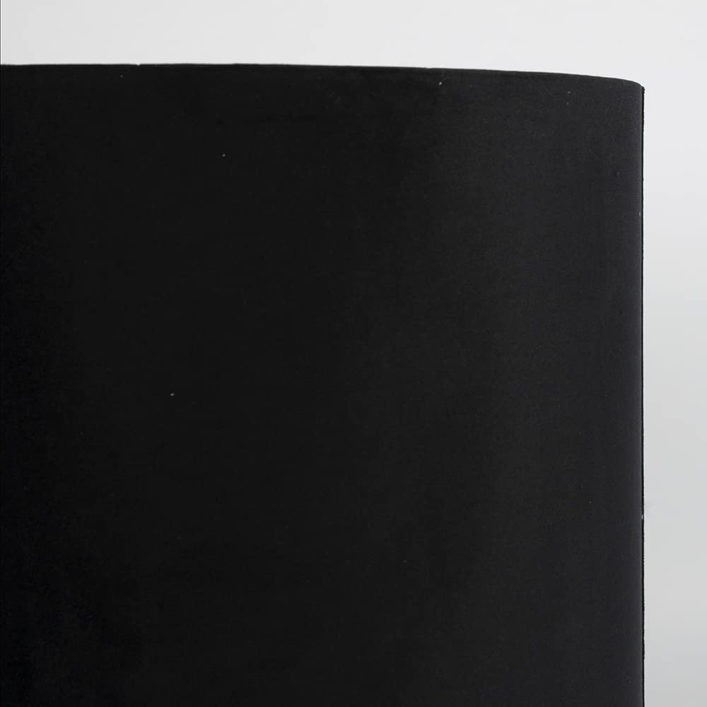 Uniqq Abat-jour velours noir Ø 30 cm - 20 cm de haut