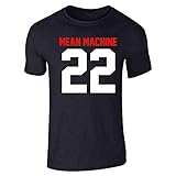 Pop Threads Mean Machine 22 Jersey Short Sleeve T-Shirt for Ultimate Comfort Black L