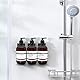 Abriclo 3er Seifenspender Set, 500ml Seifenspender Dusche Pumpspender Nachfüllbarer Kunststoff-Lotionsspender mit Wasserdichten 8er Kategorie Etikett für Dusche/Küche/Badezimmer Bad– Braun