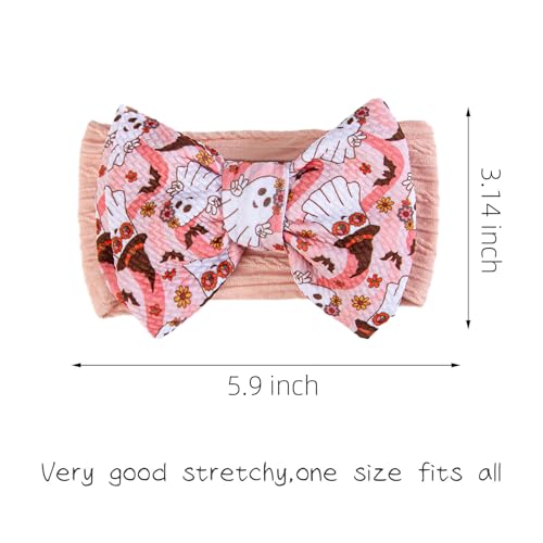 Halloween Baby Girl Bows Pumpkin Headband Elastic Nylon Hairbands Hair Accessories for Newborn Infant Toddler Kids2