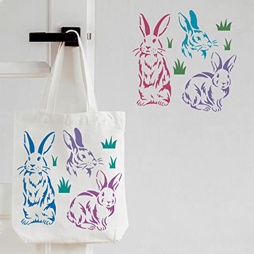 FINGERINSPIRE Bunny Stencils for Painting 30x30cm Rabbits Drawing Template Easter Rabbit Painting Stencils Reusable Bunny Stencil DIY Art and Craft Stencils for Home Decoration - Image 4