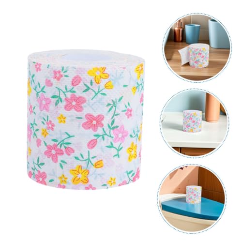 Papel higiénico estampado floral de 3 rollos para decoración de mesas y fiestas en casa 8