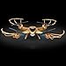 MJX X401H FPV Quadcopter Drone with Altitude-Hold Easy to Fly RC Real Time Transmission HD Camera RTF Explorer Copter, Left and Right Hand Switch Mode Predator, Golden Color