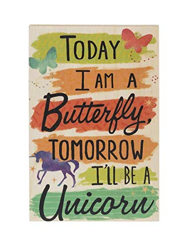 Ganz Plaque Today I am a Butterfly Tomorrow I'll be a Unicorn