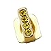 Fashion Hip Hop Vertical Tooth Grillzs Jewelry Modern Zircon Caps Elegant Covers for Hip Hop Culture Fan Copper Tooth Caps