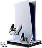 Cette station de charge pour PS5 peut charger deux manettes PS5 en même temps dans les 2,5 à 3 heures, vous permet d'économiser votre temps d'attente et vous permet de profiter des jeux. Il suffit de brancher le port USB de la console PS5, puis la manette peut être chargée sans adaptateur nécessaire.